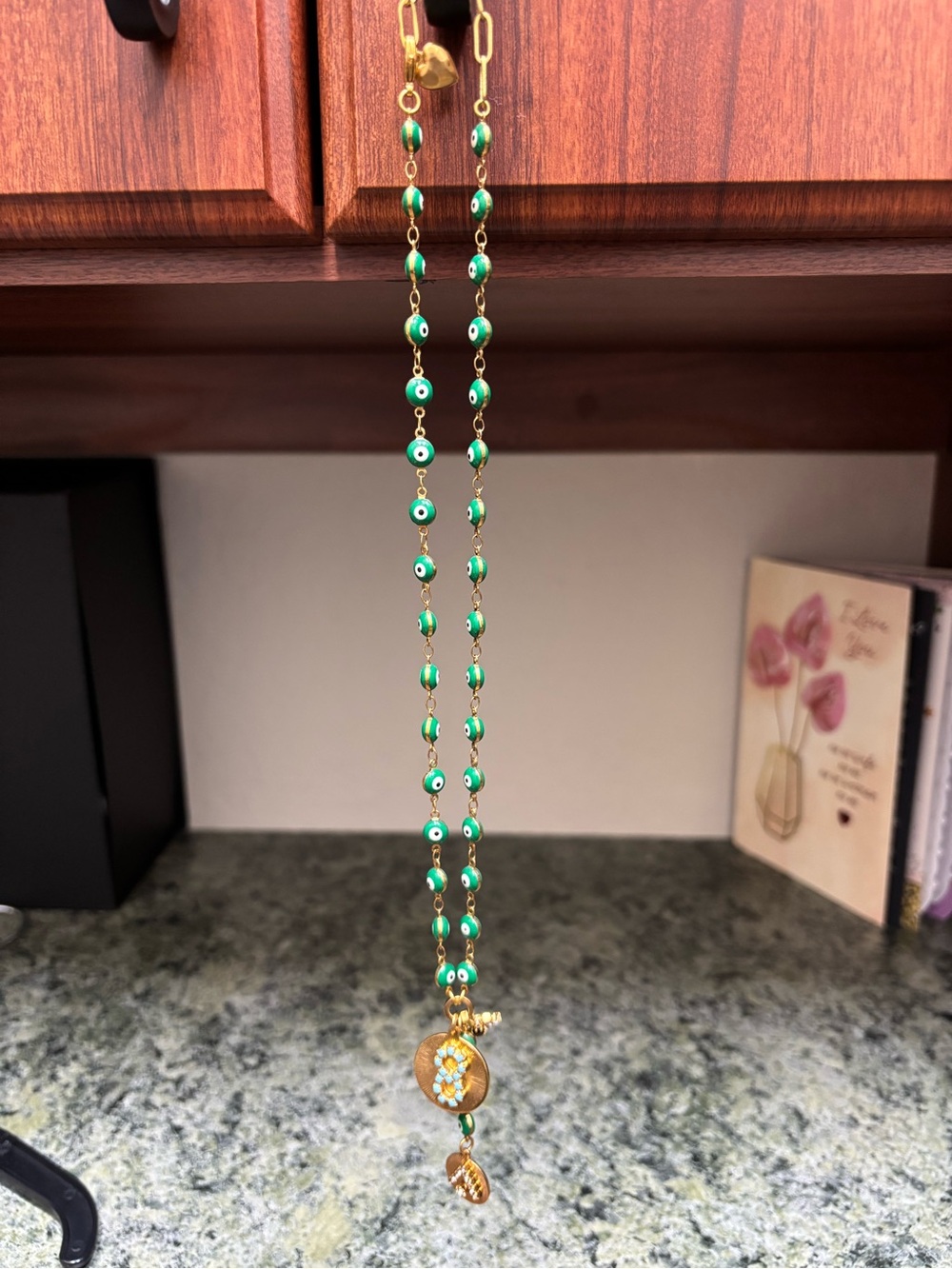 Elizabeth Cole charm necklace. Great layering piece! Adjustable